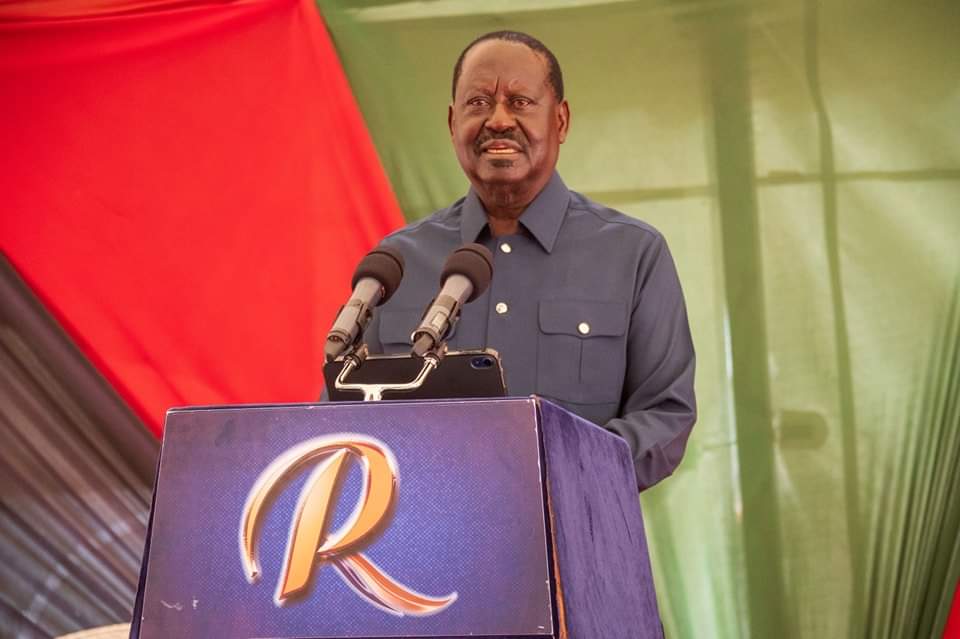 File image of Azimio Leader Raila Odinga.